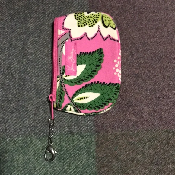 Vera Bradley Priscilla Pink ID, Coin purse, & keychain. - Picture 4 of 6